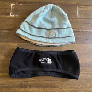 The North Face Bundle Beanie Headband Ear Warmer Windstopper M One Size Stripe